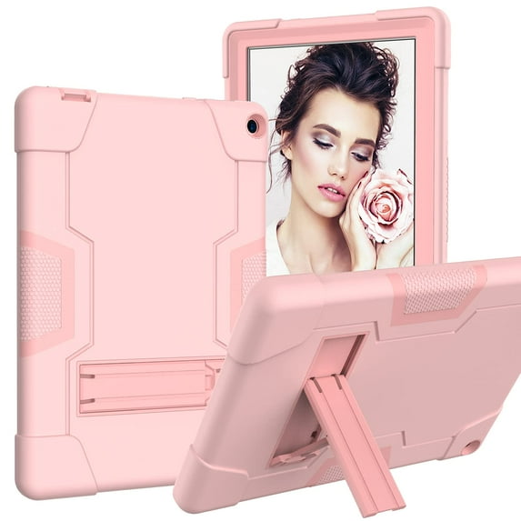 Spot goodsFIEWESEY for Walmart onn 10.1 Tablet Pro Case, Shock-Resistant Rugged Hybrid Kids Friendly Protective Case With Stand for Walmart Onn 10.1 inch Pro (Model:100003562) 2020 Released(Rose Gold)