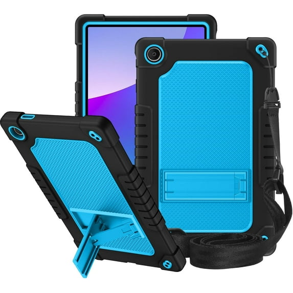 FIEWESEY 11" Hybrid Tablet Case, Black/Blue
