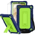 thumbnail image 1 of FIEWESEY Case for Walmart Onn 7 Inch Gen 3 2022 Tablet(Model:100071481),Shockproof Kids Rugged Case with Shoulder Strap&Stand Cover for Walmart Onn 7 Gen 3 2022+Screen Protector(Navy+Green,2 Pcs), 1 of 6