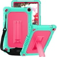thumbnail image 1 of FIEWESEY Case for Walmart Onn 8 Inch Gen 3 2022(Model:100071483) Tablet,Shockproof Kids Friendly Rugged Cover with Shoulder Strap & Stand Case for Walmart Onn 8 Inch Gen 3 2022 Tablet(Green/Pink), 1 of 6