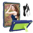 thumbnail image 1 of FIEWESEY  for iPad (A16) 11th/10th Generation 2025/2022 Tablet Case with Kickstand & Shoulder Strap,Heavy Duty Shockproof Rugged Protective Cover (Navy/Green), 1 of 2
