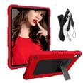 thumbnail image 1 of FIEWESEY  for iPad (A16) 11th/10th Generation 2025/2022 Tablet Case with Kickstand & Shoulder Strap,Heavy Duty Shockproof Rugged Protective Cover (Red/Black), 1 of 2