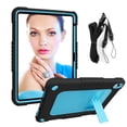 thumbnail image 1 of FIEWESEY Case for ipad 10th Generation 10.9 inch 2022 Tablet,iPad 10th Tablet Case with Kickstand & Shoulder Strap,Heavy Duty Shockproof Rugged Protective Cover for 10.9'' iPad 10th Gen(Black/Blue), 1 of 2