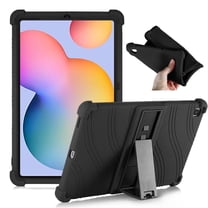 FIEWESEY Compatible with Samsung Galaxy Tab S6 Lite 10.4 Inch 2024/2022/2020 with S Pen Holder Soft Silicone Shockproof with Stand Cover Fit for Samsung Galaxy Tab S6 Lite 10.4 inch - Black