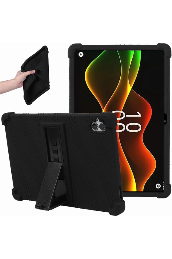Compatible with TCL TAB 8 NXTPAPER 5G Model 8189s 8.7 inch Tablet Case Soft Silicone Adjustable Stand Shockproof Kids Friendly Cover for TCL Tab8 NXTpaper 5G 8.7 inch - Black