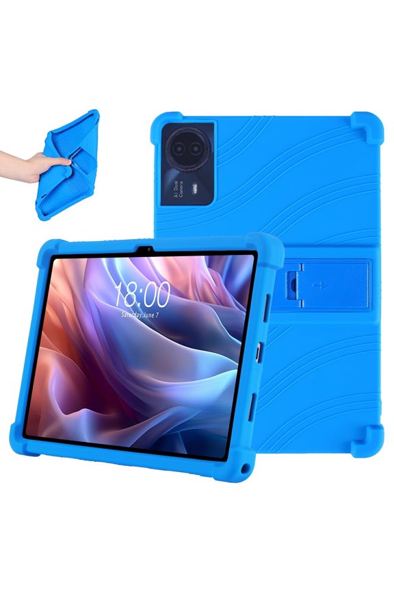Compatible with TECLAST T65Max Tablet 13" Android Tablet Soft Silicone Case Shockproof with Kickstand Kids Friendly Shell Cover Fit for 13" TECLAST T65 Max Tablet (Blue)