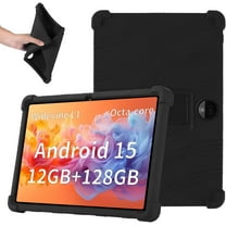 FIEWESEY Compatible with TUOHAITIME Android 14 Tablet 2025/WXUNJA C5-PTB-LAN/AIRPROTABLET C5-JZB/COLORROOM C5/JIKOCXN C5 11 inch Tablet Case Silicone Hybrid Cover with Stand Kids Friendly - Black