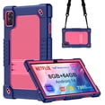 thumbnail image 1 of FIEWESEY For TabneraX Model UTbook/Winsing T30W 10 inch Tablet Case Kids Friendly Silicone Stand Adjustable Shoulder Strap For LECTRUS JUNYANG 10 .1 Model T30W / AWOW UTBook_14 10 inch(NavyPink), 1 of 8