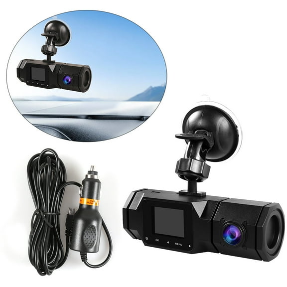 FIEWESEY Dash Cam with WiFi, 1080P Dual Lens, Parking Mode, GPS, Loop Recording, Speed