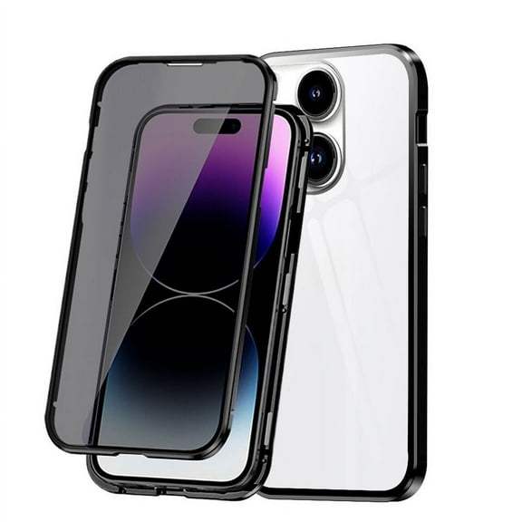 FIEWESEY Designed for iPhone 15 Case, Full-Body Rugged Case with Built-in Tempered Glass Screen Protector, Shockproof Protective TPU Bumper Case Cover for iPhone 15 (Black)