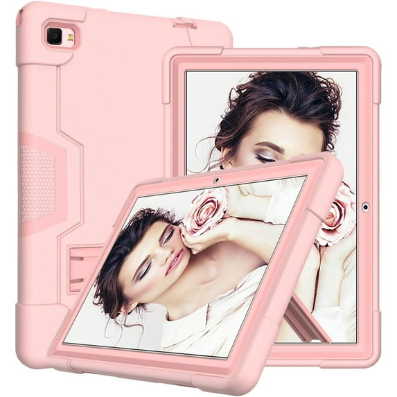 FIEWESEY for Dragon Touch Notepad 102 Tablet Case,Heavy Duty Shockproof Hybrid Case for Blackview Tab 7 Pro/OSCAL Pad 10/TECLAST P30S/M40 Plus/M40S/M40 PRO/P20S/P20HD/P40HD Tablet(Rose Gold)