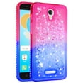 thumbnail image 1 of FIEWESEY For Alcatel OT5012 Phone Case Glitter Case Gradient Quicksand Series TPU Bumper Cushion Reinforced Corners Protective Bling Liquid Girls Women Case for Alcatel OT5012 5.5 inch - Pink+Blue, 1 of 6