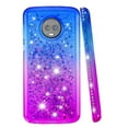 thumbnail image 1 of FIEWESEY For Motorola G6 Plus Case Moto G6 Forge Glitter Case Sparkle Glitter Flowing Liquid Quicksand with Shiny Bling Diamond Women Girls Cute Case For Motorola G6 Play / G6 Plus - Blue+Purple, 1 of 7