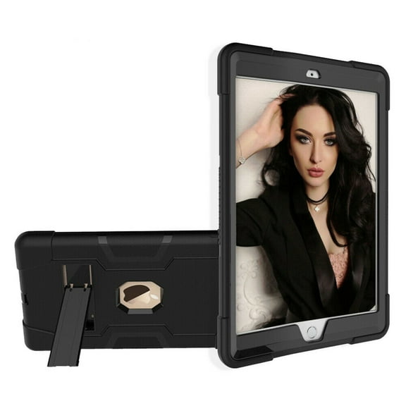 FIEWESEY For New iPad 10.2 inch 9th/8th/7th Generation Case, Hybrid Heavy Duty Rugged Shockproof Protective With Kickstand for Apple iPad 10.2 inch 7th/8th/9th Gen 2019/2020/2021 Released(Black/Black)