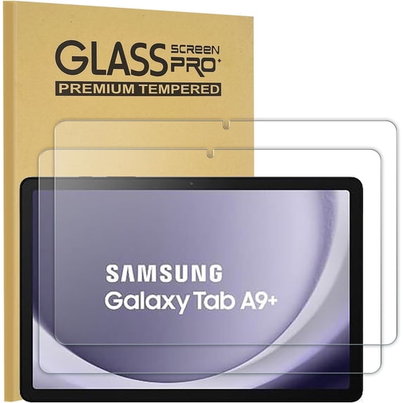 FIEWESEY For Samsung Galaxy Tab S9 FE+/S9 FE/ S9+/ S9 Ultra/A9/A9+ Friendly Tempered Glass HD Clear film, 2PC