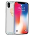 thumbnail image 1 of FIEWESEY For iPhone XS Max Mirror Case with Ring Holder Kickstand for Girls Women Bling Shining Rhinestone Diamond Luxury Makeup Case for iPhone XS Max 6.5 inch(Silver), 1 of 6