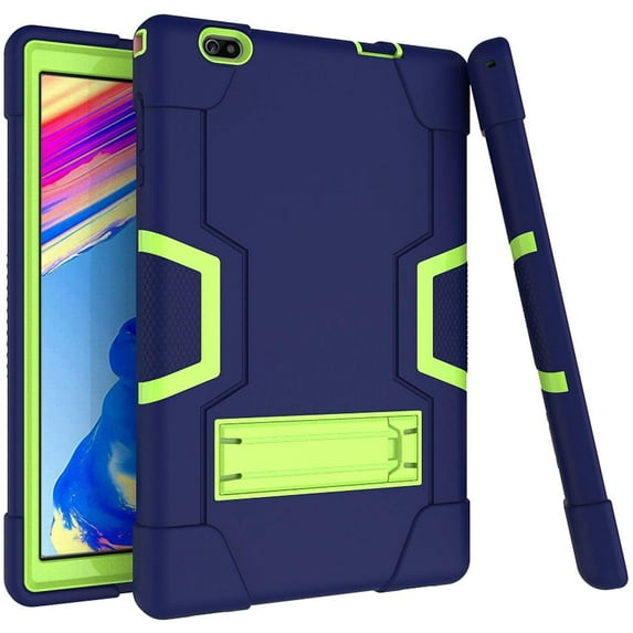 FIEWESEY Heavy Duty Rugged Protective Case for Vankyo matrixpad S20/Facetel Q3 Pro/TOSCIDO P20/P101/TOPELOTEK MID1001S/VUCATIMES N20/DUODUOGO/Hyundai Hytab Plus 10WB2 10.1" (Navy/Green)