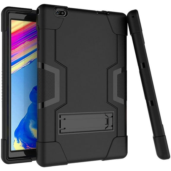 FIEWESEY Heavy Duty Rugged Protective Case for Vankyo matrixpad S20/Facetel Q3 Pro/TOSCIDO P20/P101/TOPELOTEK MID1001S/VUCATIMES N20/DUODUOGO/Hyundai Hytab Plus 10WB2 10.1"(Black/Black)