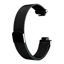 FIEWESEY For Inspire 2 / Inspire HR / Inspire Replacement Stainless Steel Mesh Watch Band Quick Release Metal Smart Strap for Inspire 2 / Inspire HR / Inspire Women Men Girl Boy - Black