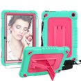 thumbnail image 1 of FIEWESEY Kids Case for Amazon All-New Fire 7 Tablet (12th Gen,2022 Release),Shockproof Kids Rugged Case with Shoulder Strap Case for Fire 7 Tablet 2022 Release+Screen Protector (Green/Pink,1 Pack), 1 of 6
