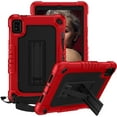 thumbnail image 1 of FIEWESEY Kids Case for Moxee Tablet 2,Shockproof Kids Friendly Rugged Cover with Shoulder Strap & Kickstand Case for Moxee 8 inch Tablet 2 (Model:MT-T8B22) 2022 Released (Red/Black), 1 of 7