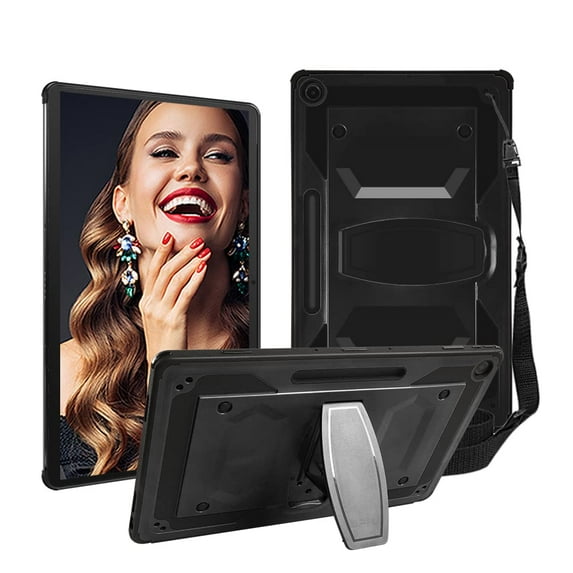 FIEWESEY for Lenovo IdeaPad Duet 5 Chromebook Tablet Case,Shockproof Hybrid Rugged Protective Case (Built-in Stand) for Lenovo IdeaPad Duet 5 Chromebook 13.3 Inch 2-in-1 Tablet (Black)