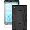 thumbnail image 1 of FIEWESEY for Lenovo Tab M8 Gen 3 2022 Case,Heavy Duty Shockproof Kids Hybrid Rugged Case(with Stand) for Lenovo Tab M8/M8 Smart /Tab M8 HD LTE 8 Inch Tablet+Screen Protector(Black+Black,1 Pack), 1 of 6