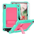 thumbnail image 1 of FIEWESEY for Lenovo Tab P11 2nd Gen Tablet Case,Shoulder Strap Soft Silicone&Hard Back Shockproof Kids Friendly Case for Lenovo Tab P11 2nd Gen 11.5 inch+Screen Protector(Green/Pink,2 Pcs), 1 of 6
