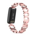 thumbnail image 1 of FIEWESEY Metal Replacement Bands Compatible with Fitbit Luxe, Adjustable Links Stainless Steel Accessories Wristband Bracelet Strap for Fitbit Luxe Tracker Women Men(Pink), 1 of 6