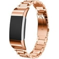 thumbnail image 1 of FIEWESEY Metal Watchband Compatible with Fitbit Charge 2 Quick Easy Fit Stainless Steel Wristband Strap Replacement for Charge 2 Smartwatch Accessory,Rose Gold, 1 of 5