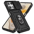 thumbnail image 1 of FIEWESEY Phone Case for Motorola Moto G 5G 2025/Moto G 5G 2026/Moto G Play 2026 Built in Slide Camera Lens Cover+Finger Ring Holder Kickstand Shockproof Full Body Protective Phone Cover - Black, 1 of 8