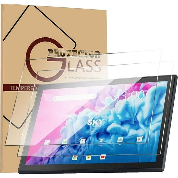 FIEWESEY for SKY PAD10 MAX Tempered Glass Film Screen Protector High Definition Anti-scratch 9H HD Clear Bubble Free For SKY PAD10 MAX 10.1 inch Tablet , 2 PC