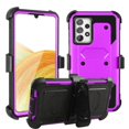thumbnail image 1 of FIEWESEY for Samsung Galaxy A33 Phone Case,Heavy Duty Shock-Absorption/High Impact Resistant Armor Holster Defender Case with Kickstand + Swivel Belt Clip Holster for Samsung Galaxy A33(Purple), 1 of 6