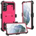 thumbnail image 1 of FIEWESEY for Samsung Galaxy S22 Plus Case,Heavy Duty Shock-Absorption/High Impact Resistant Armor Holster Defender Case with Kickstand+Swivel Belt Clip Holster for Samsung Galaxy S22 Plus(Pink), 1 of 7