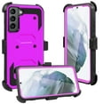 thumbnail image 1 of FIEWESEY for Samsung Galaxy S22 Plus Case,Heavy Duty Shock-Absorption/High Impact Resistant Armor Holster Defender Case with Kickstand+Swivel Belt Clip Holster for Samsung Galaxy S22 Plus(Purple), 1 of 7