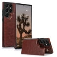 thumbnail image 1 of FIEWESEY for Samsung Galaxy S22 Ultra Wallet Case with Card Holder, PU Leather Kickstand Card Slots Case, Double Magnetic Clasp Durable Shockproof Cover for Samsung Galaxy S22 Ultra(Brown), 1 of 9