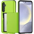 thumbnail image 1 of FIEWESEY for Samsung Galaxy S24 S24 Plus S24 Ultra Case , Dual Layer Protective Shockproof Pocket Credit Card License Rugged Sturdy Shell Slide Wallet Phone Case forSamsung Galaxy S24 Plus, Green, 1 of 6