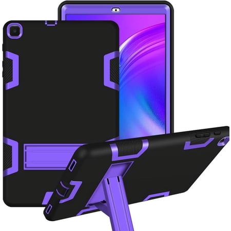 FIEWESEY for Samsung Galaxy Tab A 10.1 2019 Case(SM-T510/T515),Heavy Duty Shockproof Rugged Case High Impact Full Body Protective Case for Samsung Galaxy Tab A 10.1 Inch T510/T515 (Black+Purple)