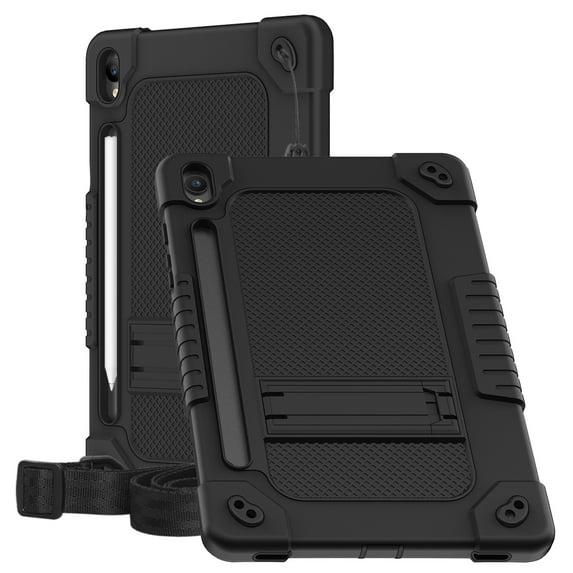 FIEWESEY for Samsung Galaxy Tab S10 FE 5G 10.9 inch/S9/Tablet S9 FE 5G 2023 Shockproof Kids Friendly Case with S Pen Holder / Kickstand / Shoulder Strap for Galaxy Tab S10 FE 5G S9 FE 11" (2*Black)