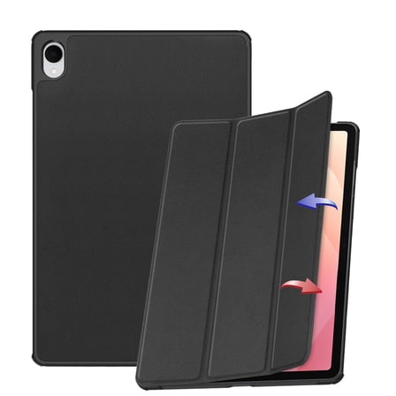 FIEWESEY For Samsung Galaxy Tab S11 Tablet 11 Inch 2025 [SM-X730/SM-X736B] Case Hard PC and PU Stand Case Ultra Lightweight Slim Shell Stand Cover For Samsung Galaxy Tab S11 Tablet 2025 (Black)