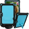 thumbnail image 1 of FIEWESEY Shockproof Kids Friendly Cover with Shoulder Strap&Kickstand Hybird Case for Vankyo MatrixPad S10/ZZB ZB10/ATOZEE AT10/AOYODKG A38/YQSAVIOR/CUPEISI/Coopers YQ10S 10 Inch Tablet(Black/Blue), 1 of 6