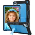 thumbnail image 1 of FIEWESEY Shockproof Kids Friendly Shoulder Strap Hybrid Tablet Case for Baken B10-2022/Mouikei Mke1001/Urao URa10031/Volentex M10/Freeski Fsk10018/Xgody N01/Wetap Y10/Lville Lville10051(Black/Blue), 1 of 6