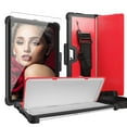 thumbnail image 1 of FIEWESEY for Surface Pro 8 Case,Shockproof Rugged Protective Case with Pen Holder Hand Strap,Compatible with Type Cover Keyboard for Microsoft Surface Pro 8 13 Inch+Screen Protector(Red/Black,1 Pcs), 1 of 6