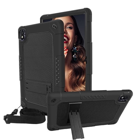 FIEWESEY for TCL Tab 10.1 inch FHD Case,Heavy-Duty Shockproof Kids Friendly Rugged Protective case for TCL Tab 10s 10.1 inch FHD Android 10 Tablet/TCL Tab 10s 10.1 inch FHD Model:9081X (Black/Black)