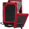 thumbnail image 1 of FIEWESEY for TCL Tab 10 5G Tablet Case,Shoulder Strap Soft Silicone&Hard Back Shockproof Kids Friendly Case for TCL Tab 10s 10.1" FHD 9081X/TCL Tab 10 5G 9183W+Screen Protector (Red/Black,1 Pcs), 1 of 6