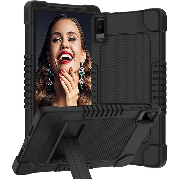 FIEWESEY for TCL Tab 10L Gen 3 8193A / For TCL TAB 10 Gen 2 Case Kids Friendly with Kickstand Case for TCL TAB 10 Gen 2/TCL TAB 10L LTE Gen 3 Model 8194A/TCL Tab 10L Gen 3 - Black