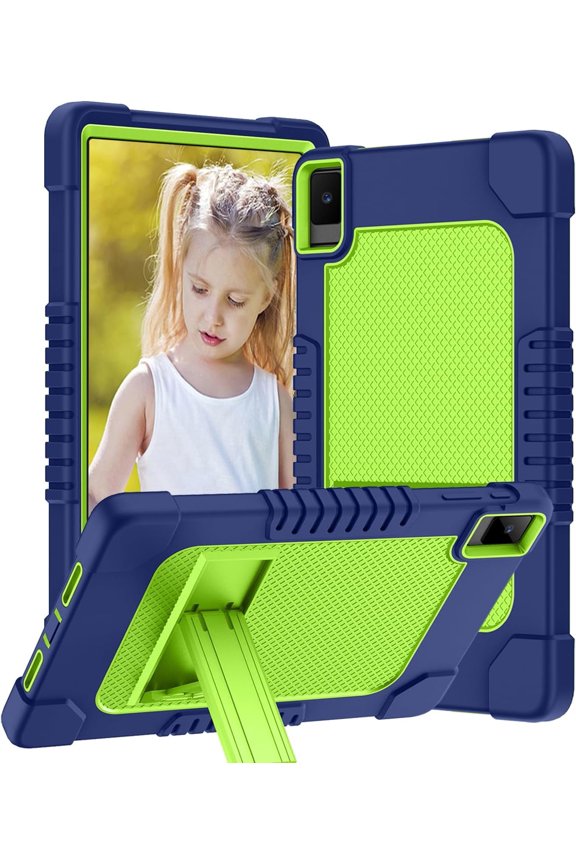 for TCL Tab 10L Gen 3 8193A / For TCL TAB 10 Gen 2 Case Kids Friendly with Kickstand Case for TCL TAB 10 Gen 2/TCL TAB 10L LTE Gen 3 Model 8194A/TCL Tab 10L Gen 3 - Navy Green