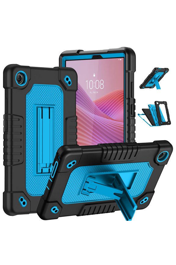 Tablet Case for Lenovo Tab One (TB305FU) 8.7 inch Heavy Duty Shockproof Protection Cover with Shoulder Strap Kickstand for Lenovo Tab K9 8.7 inch 2025 (Model: TB305FU) / Tab One (BlackBlue)