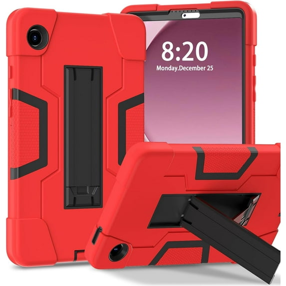 FIEWESEY Tablet Case for Samsung Galaxy Tab A9 Plus 11.0 inch Cover, Shockproof Drop-Proof Protective Kids Case with Stand for Tab A9+ 5g SM-X210/SM-X215/SM-X216(Black+Red)