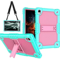 FIEWESEY for Urao C107/Jeazans OC101/C107 10.1 inch Tablet Hybird Case Kids Friendly with Stand case Cover for HiGrace C107/ZOFYWNAS C107/Freeski C107/Pswarfd 10.1 inch Tablet (Green/Pink)